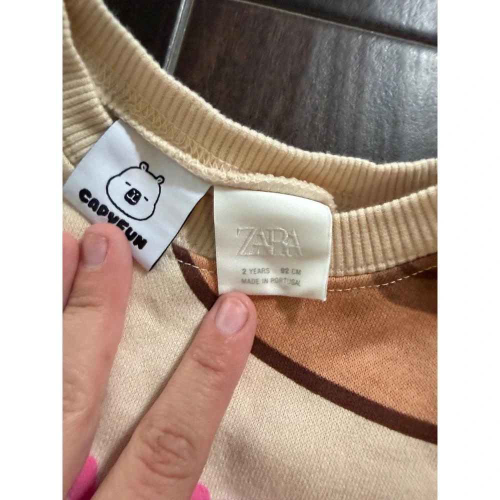Zara Kids Capyfun Capybara Sweatshirt and Ribbed Leggings Set 2 Years 92cm